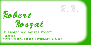 robert noszal business card
