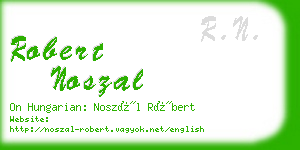 robert noszal business card